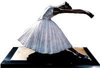 Bronze sculpture of a ballerina on a marble base